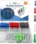 142 Piece Drywall Anchors And Screws Kit With 5 Different Sizes For Lightweight Mounting In Drywall Gypsum Board Lime Chipboard And Wood