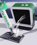 Compact Rechargeable Solder Fume Extractor And Mini Solder Fan With Bright Led Spotlight, portable smoke absorber with PCB repair.