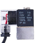 Side view of 110V AC Solenoid Air Valve With One Quarter Inch NPT Ports For Pneumatic And Hydraulic Systems, IP65 rated