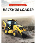 Backhoe Loader Do-It-All Combo For Farm Use, Compact Tractor Excavator With 2.0m Digging Depth, Versatile Attachments displayed