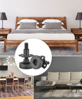 Adjustable Furniture Leveling Feet Heavy Duty Levelers For Cabinets Tables Chairs Sofas And Couches Large Base 4 Pack Supports Up To 1320 Lbs With T Nut Kit 3 8 16 Thread Black Easy Install
