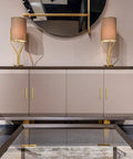 25 Pack 5 Inch Square Cabinet Handles In Brushed Brass Finish Stainless Steel Kitchen Hardware Pulls On Modern Sideboard