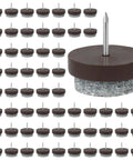 Heavy Duty Screw In Felt Pads 60 Pack 28Mm Chair Glides For Tables And Sofas Guards Your Hardwood Floors Quashes Rolling Noise Blocks Unwanted Racket Rolls Super Smooth Eradicates Screeching Secures All Furniture Legs Brown