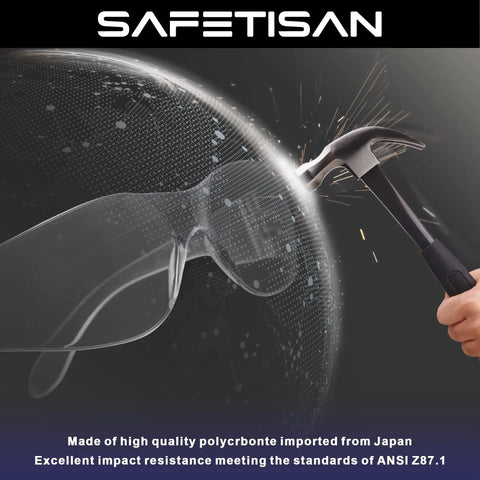 Clear Safety Glasses For Men Bulk 24 Pack Crystal Safety Goggles With Scratch Resistant Polycarbonate Lenses Meets ANSI Z87.1