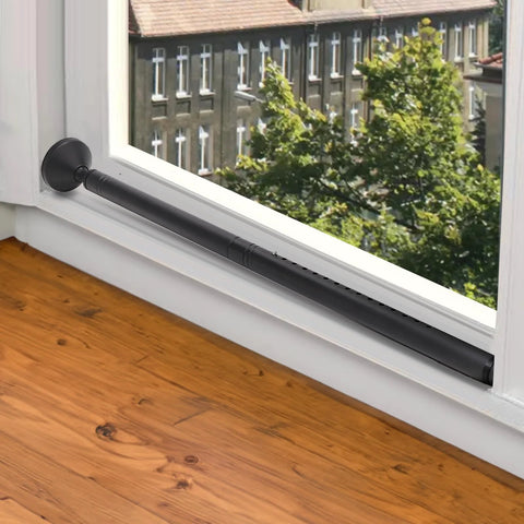 2 Pack Door Security Bars Anti Slip Heavy Duty Door Stoppers For Hinged Doors And Sliding Patio Doors, 2 In 1 Adjustable Jammer Barricade Security Door Lock Bar For Apartment Home Travel Hotel Room installed on sliding door