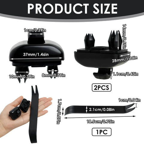 Audi Sun Visor Clip Replacement For Q5 And More ABS product size and dimensions illustration.