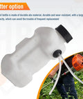 Durable Fuel Tank Assembly Repair Kit For Toro Weed Eater Homelite And Ryobi Trimmers Exact Fit, white tank with black cap