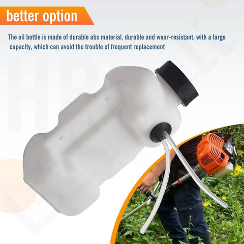 Durable Fuel Tank Assembly Repair Kit For Toro Weed Eater Homelite And Ryobi Trimmers Exact Fit, white tank with black cap