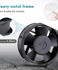 Heavy metal frame 110V 120V Axial Cooling Fan With Beefy Airflow And High Speed Dual Ball Bearings 172mm x 150mm x 51mm