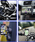 25Mm To 17Mm Ball Adaptor Aluminum Alloy Dual Socket Arm Rotating Ball Mount For RAM Brackets GPS Units Car Dash Mounts Universal Fit Rock Solid Heavy Duty Swivel Mount on bike and car dash