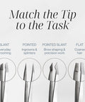 Eyebrow Tweezers Set With Case Pro Grade Slant And Pointed Tweezers For Women And Men Precision Facial Hair Ingrown Hair And Splinter Removal 4 Piece Kit, tip guide