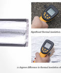 No Sweat Self Adhesive Roofing Tape With Heavy Duty Asphalt Bitumen Membrane in use showing thermal insulation effect measurements.