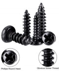 Heavy Duty M1 M1.2 M1.4 M1.7 Carbon Steel Screw Assortment With Phillips Pan Heads For Electronics And Home Jobs. Solid 1000 Piece Self Tapping micro screws with visible threads.
