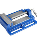 Pro Grade 6 Inch Drill Press Vise With Slotted Base Heavy Duty Cast Iron Workbench Vice For Woodworking And Metalworking Portable Bench Vise That Grips Tight Up To 7kN Non Slip Jaws For Drilling Engraving Cutting And More. Blue 6-inch cast iron drill press vise with slotted base and non-slip jaws
