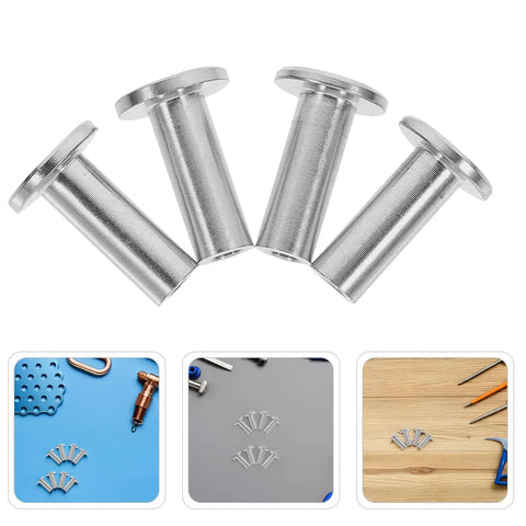 Cool Stainless Steel Cable Railing Sleeves For 3/16 Inch Wire Rope Kit With Wood Posts, Impact Proof And Neat Finish, Perfect For Outdoor Decks And Parks. Stainless steel sleeves for 3/16 inch wire rope on wood deck posts