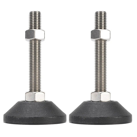 Heavy Duty Furniture Leveling Feet With Non Slip Base Adjustable 100mm Height Set Of 2 For Home And Office M16 Threaded Supports Up To 22 Lbs Each
