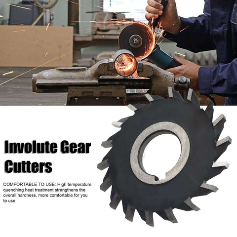 Gear Cutter Disc Set For Metalworking And Machining HSS Disk Shaped Milling Cutter With 32mm Bore shown with worker using equipment