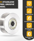 Tough As Nails H Groove Pulley Wheel Crafted From Premium 304 Stainless Steel For Effortless Spinning Action And Superior Corrosion Resistance In 10 By 48 By 6 Millimeters, showcasing smooth polished surface.
