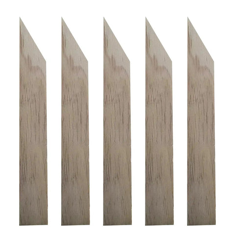 Five wooden pieces from Caulking Tool Kit With Silicone Scraper And Sealant Smoother 5 Piece Ergonomic Caulk Finishing Set For Bathroom Kitchen Woodwork Walls And Windows Easy Grip Pro Finish For Home Maintenance Edge Cleaner.