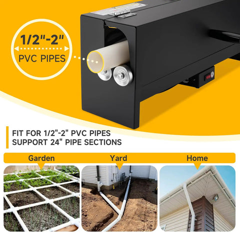 Racewill 1/2 To 2 Inch Pvc Conduit Bending Heater With Digital Temp Display For Precise Heat Control, black tool bending PVC pipes.
