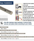 Get Grip Of Safety With This Badass Stainless Steel Hand Rail Grab Bar Designed For Outdoor Steps Decks And Porches installation guide.