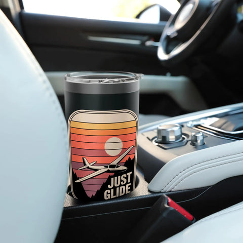 Insulated Stainless Steel Tumbler Made For Sailplane Pilots And Glider Fans, Keeping Your Coffee Hot On Final Glide Or Towplane Launch