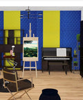 Top Shelf Soundproof Foam Panels For Walls Thick Acoustic Treatment Tiles Quick Peel Echo Silencer Polyurethane Noise Dampening Pads in a colorful studio.
