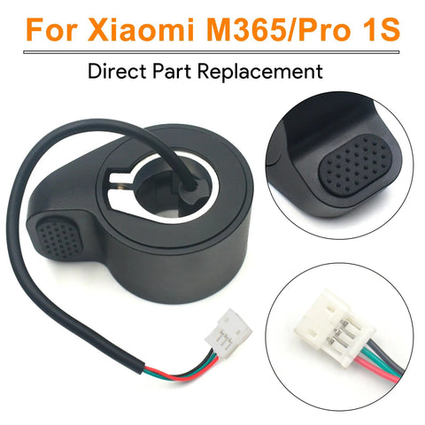 Thumb Throttle Replacement For M365 And Pro 1S Electric Scooter, Plug And Play Speed Control Part, Direct 1 To 1 Fit, Durable ABS PC Blend, Weather Resistant, Tool Free Installation For Precise Acceleration