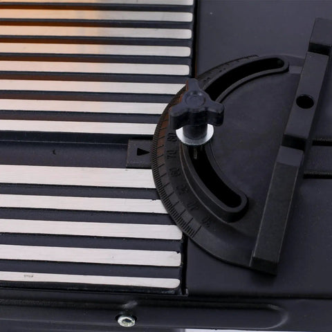 Precision adjustable fence on Heavy Duty Benchtop Router Table Packs A Rock Solid Cast Iron Top And Tight Adjustable Fence For Precision Woodworking.