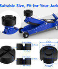 Pinch Weld Jack Pad With Two Depths X Grooves For Floor Jacks Heavy Duty Rubber Pad dimensions and fit on blue floor jack