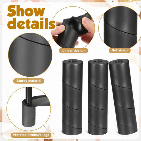 Nix Stubbed Toes Once And For All With Reusable Bed Leg Protectors Non Adhesive Furniture Foot Guards black rubber protectors.