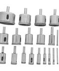 Grab This Killer 20 Pc Diamond-Coated Ceramic Tile Hole Saw Kit For Glass And Granite With Metal Round Design To Slash Vibration And Craft Super Smooth Holes For Your Home Renovation Projects That Totally Wreck! 20-piece diamond hole saw set