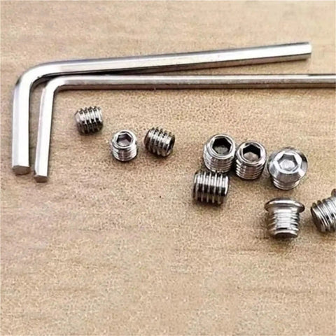 Two Box 400 Piece Stainless Steel Flat Point Hex Socket Set Screws Kit with Allen Wrenches for DIY Projects