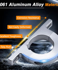 Side view of KPALAG 2-inch steering column underdash clamp, aluminum alloy for 2-inch diameter columns