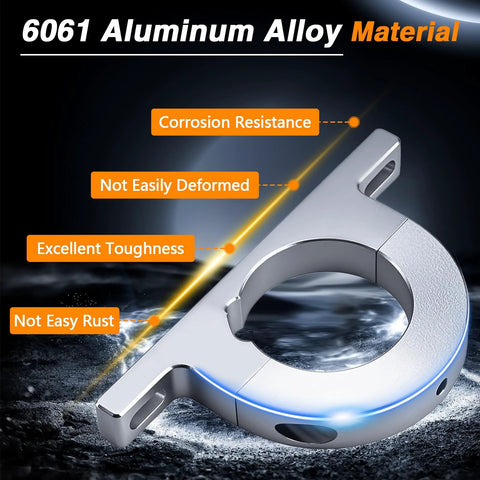 Side view of KPALAG 2-inch steering column underdash clamp, aluminum alloy for 2-inch diameter columns