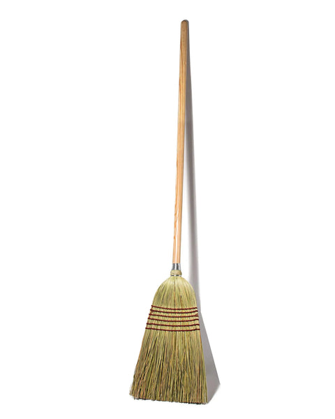 Handmade Corn Broom With Wood Handle For Indoor And Outdoor Use Heavy Duty Garage And Patio Sweep 56 Inch Long 9 Inch Broom Head