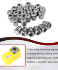 ER32 Collet Set 26 Pieces For CNC Engraving Milling Lathe Tools With Spring Collets, image of steel collets in group