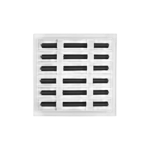 12x12 Modern White Aluminum AC Vent Cover With Decorative Linear Slot Diffuser For Ceiling, Wall, And Floor HVAC Register Grille For Heating And Cooling, Durable Residential Grade Vent Cover Easy Install