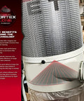 Beefed-Up 2-Micron Canister Filter Kit For Vortex Cone Dust Collectors installation, showcasing 20-inch canister with technology benefits.