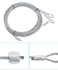 2 Pack 15.6 Ft Garage Door Cables 3 mm Diameter Torsion Spring Wire Galvanized Steel For 14 Ft Garage Doors Heavy Duty Construction Smooth Operation And Long Lasting Performance