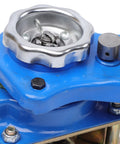 Close-up of Lever Chain Hoist 1650 Lbs Three Quarter Ton Blue Chain Puller Hoist durable carbon steel mechanism details