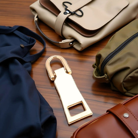 Gold Zipper Pull Replacement For Luggage Backpack Jacket Suitcase Coat Easy Slider Repair With Zipper Tab Fasteners