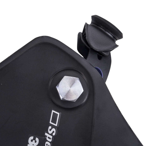 Close-up of Heavy Duty Aluminum Welding Hood Fasteners Set For Pipeliner Helmets, hex screw visible on black material.