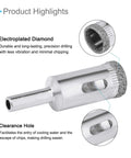 CoCud diamond drill bit, 15 mm diameter, electroplated diamond edge for glass drilling