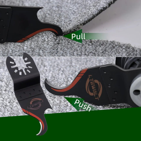 14 Piece Hook Knife Blade Set For Oscillating Tools Cutting Roofing Shingles PVC Floor Carpet And Soft Materials With Dual Hook Design