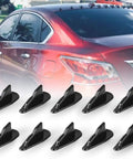 Diffuser Shark Fin Kit 10 Piece Set For Spoiler Roof Wing Air Vortex Generator Black installed on red car