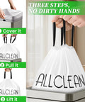 15 Gallon Tall Kitchen Trash Bags With Beefy Drawstring Handles Two Layer Thick Extra Strong And Leak Proof Unscented Recyclable Liners demonstration