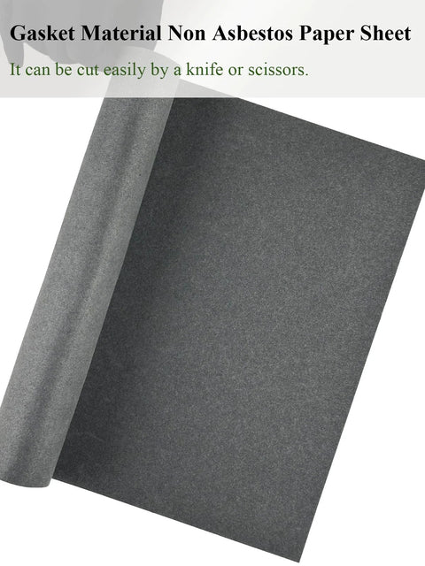 Side view of dark gray non-asbestos gasket paper sheets, 3 pcs, high-temp oil-resistant for engines