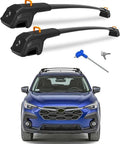 Beefed-Up Roof Rack Cross Bars with 360Lb Load Capacity for Subaru Forester Wilderness 2022-2026 next to SUV front view