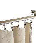 Baton Draw Adjustable Window Track System 28 To 48 Inch Silver Finish With 10 Sliders And Clips 3 Wall Brackets Mounting Hardware For Slick Smooth Sliding And No Fuss Setup, silver curtain track with clips